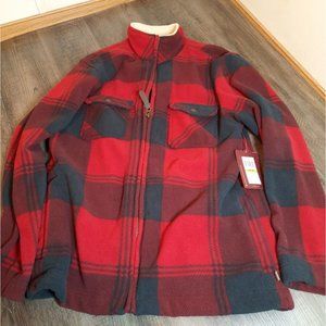 Izod Buffalo Plaid Long Sleeve Shirt Jacket Shacket Mens Size Medium